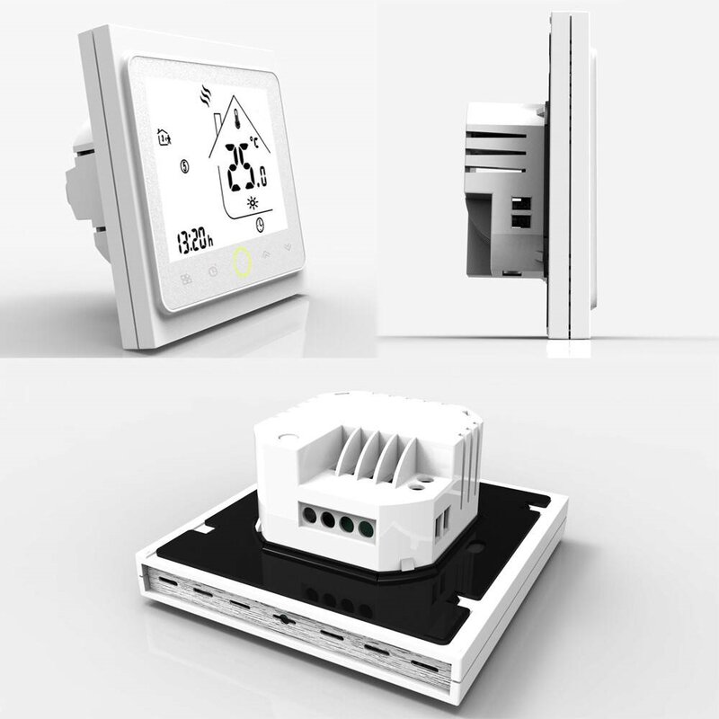 Termostato programando água/aquecimento elétrico/caldeira a gás wifi/não/modbus termostato tela sensível ao toque controlador de temperatura ambiente