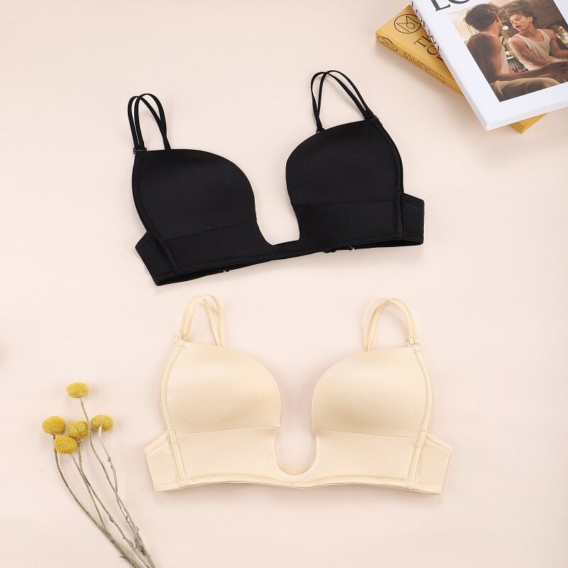 Seamless Simple Underwear for Women Push Up Wire Free Adjustable Straps Sexy Bralette Lingerie Sports Bra