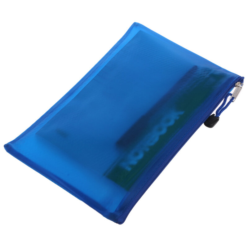 A5 Matte Gridding Waterproof Zip Bag Document Pen Filing Products Pocket Folder Office & School Supplies