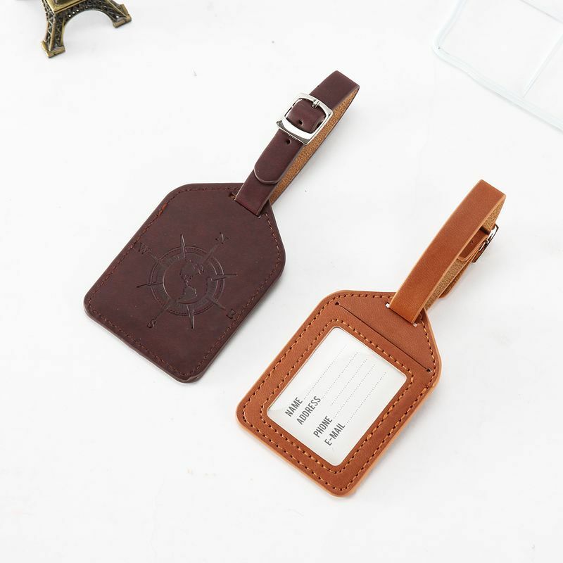 Compass valise en cuir – sac à main avec étiquette de bagage, pendentif, poignée, accessoire de voyage, monogramme, sac avec nom