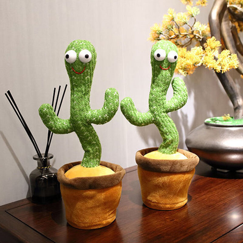 Adorabile giocattolo parlante danza bambola di Cactus parla parlare suono Record ripetere giocattolo Kawaii Cactus giocattoli bambini educazione per bambini giocattolo regalo