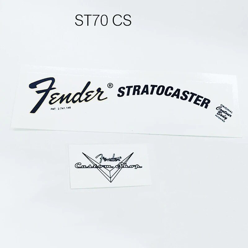 Stiker Transfer Air Logo Kepala Gitar ST Fender
