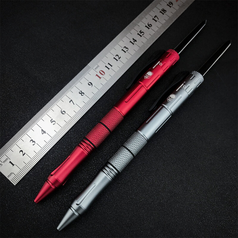 NEW Fashion 440C Blade Tactical Self-defense Pen Non-slip Metal Ballpoint Pens Student Multifunctional Ball Pens Protect Tools