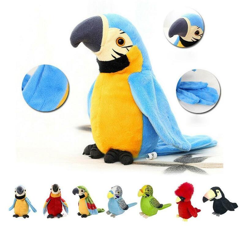 Sound Record Repeat Speaking Toys Kids Electronic Talking Parrots Plush Toy Voice Control Doll Electric Plush Toy