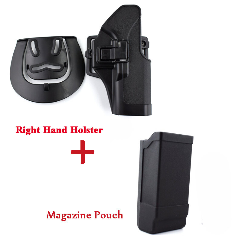 Cinturón táctico para pistola Glock Airsoft, accesorios de caza, funda para mano derecha, 17, 19, 22, 23, 31, 32