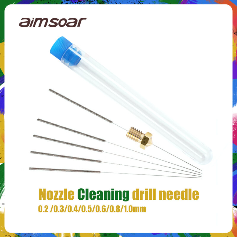Mk8 E3D nozzle clean drill cleaning needle Stainless Steel 0.15mm 0.2mm 0.25mm 0.3mm 0.35mm 0.4mm for ender3 Cr10 3d printer