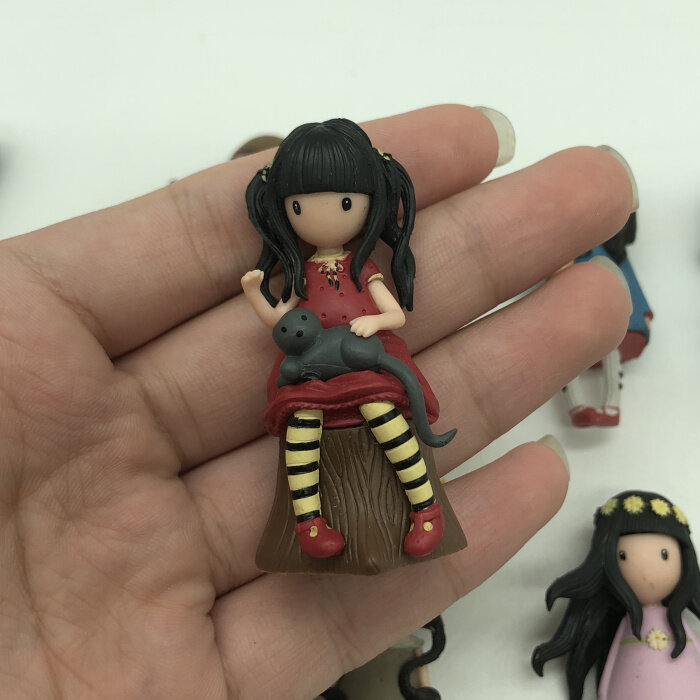 플라스틱 런던 화가 그림 소녀 판타지 미지 인형 모델 케이크 미니 장난감 여아용, 6Cm