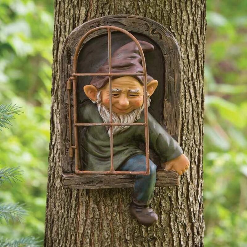 Hars Naughty Tuin Gnome Decoratie Standbeeld Wit Oude Man Fairy Tuin Ornament Accessorie Bos Godin Elfen Desk Decor Gift