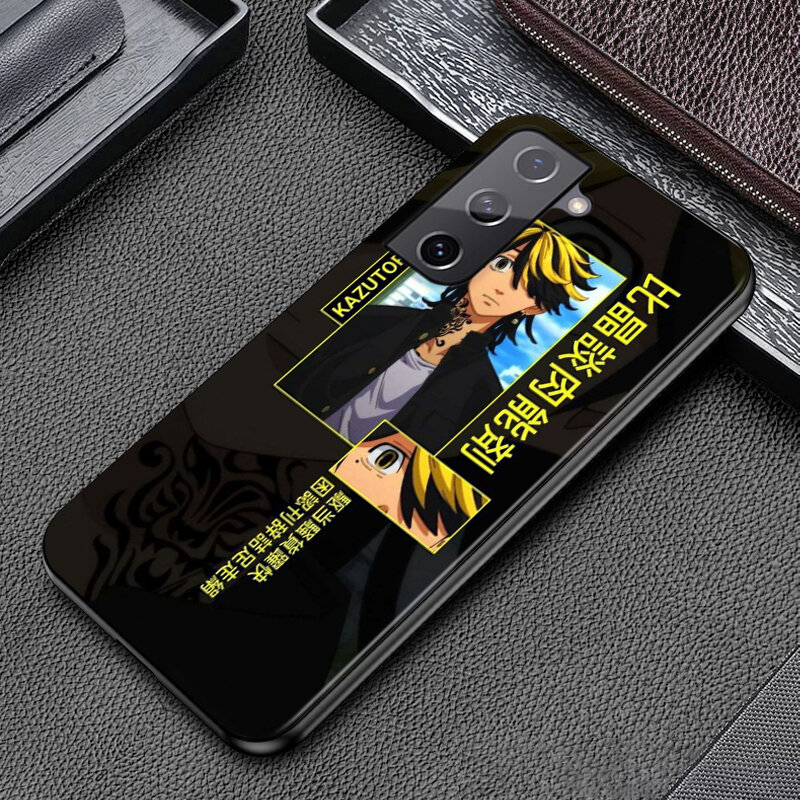 Tokyo Revengers tag Anime per Samsung Galaxy S21 S20 FE Ultra Lite S10 5G S10E S9 S8 S7 S6 Edge Plus custodia per telefono nera