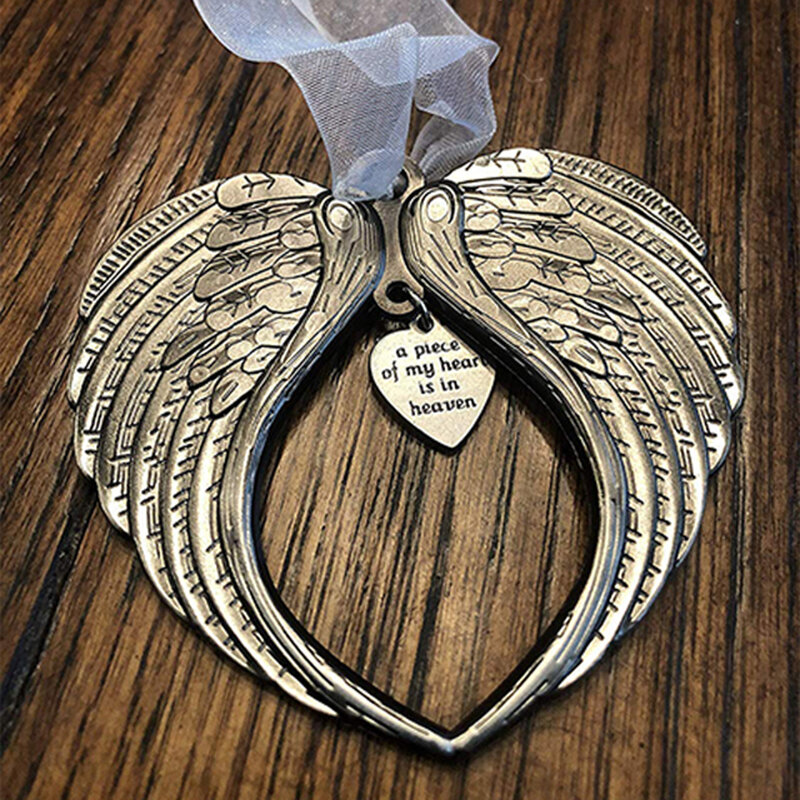 2020 Kerst Angel Wing Ornament Hanger Een Stuk Van Mijn Hart Is In Heaven Jhp-Best