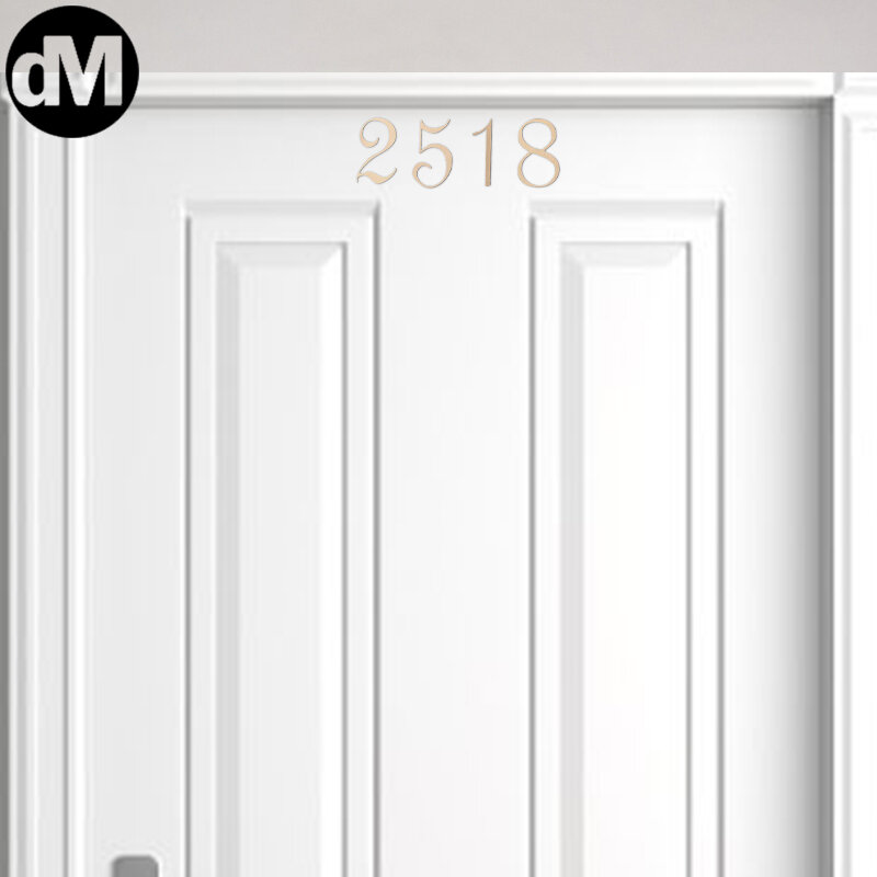 DM-1 unids/set de 0 a 9 Número Digital, cubierta personalizada de cobre y latón para muebles de casa, autoadhesiva, de gama alta, creativa, Hotel, KTV