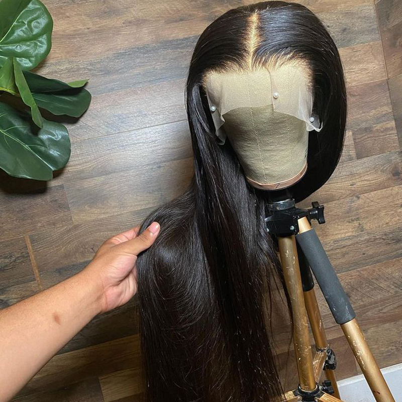 30 polegadas perucas retas humanas perucas frontais transparentes do laço 4x4 perucas do laço do cabelo humano para a mulher