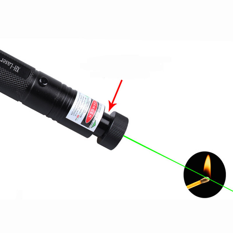 303 regulacja ostrości 532nm zielony Laser wskaźnik z głowica laserowa potężny optyka myśliwska wskaźnik laserowy światło sprzęt myśliwski