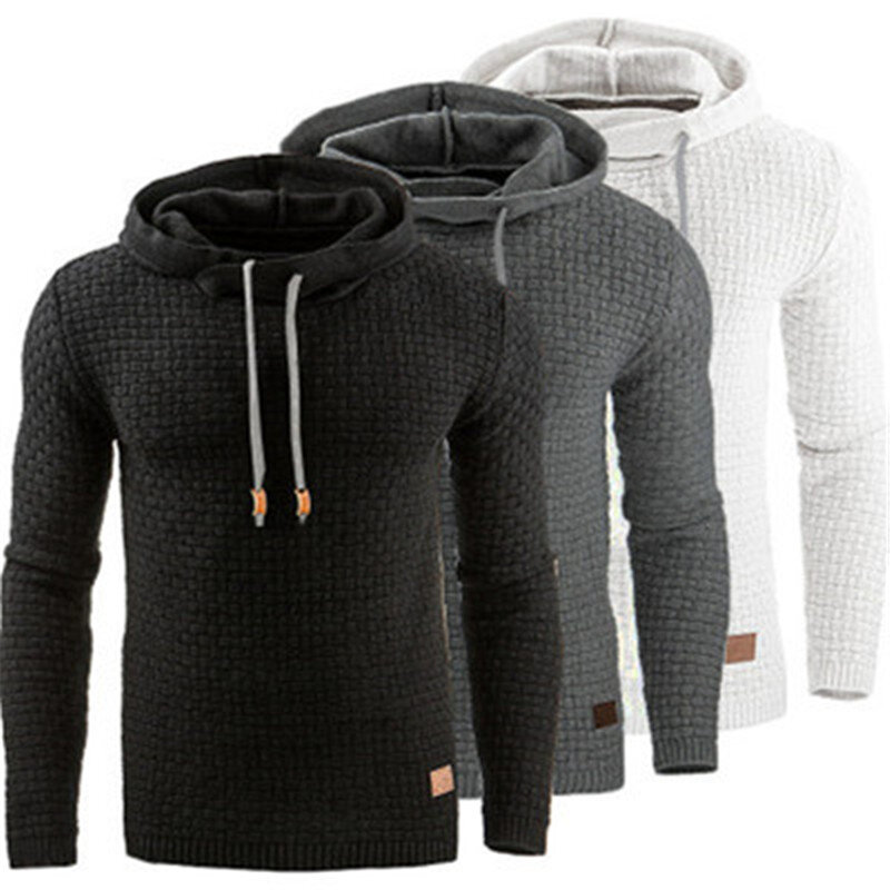 남성 후드 가을 겨울 새로운 스웨터, 남성 자카드 스웨터, 긴 소매 후드, 따뜻한 후드 스웨터 재킷, 스트리트웨어