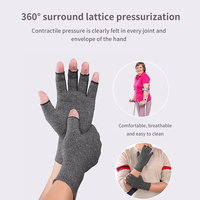 ถุงมือข้ออักเสบรูมาตอยด์การบีบอัดมือถุงมือสำหรับแม่เหล็กAnti-Arthritis Health OsteoarthritการบีบอัดTherapyถุงมือ