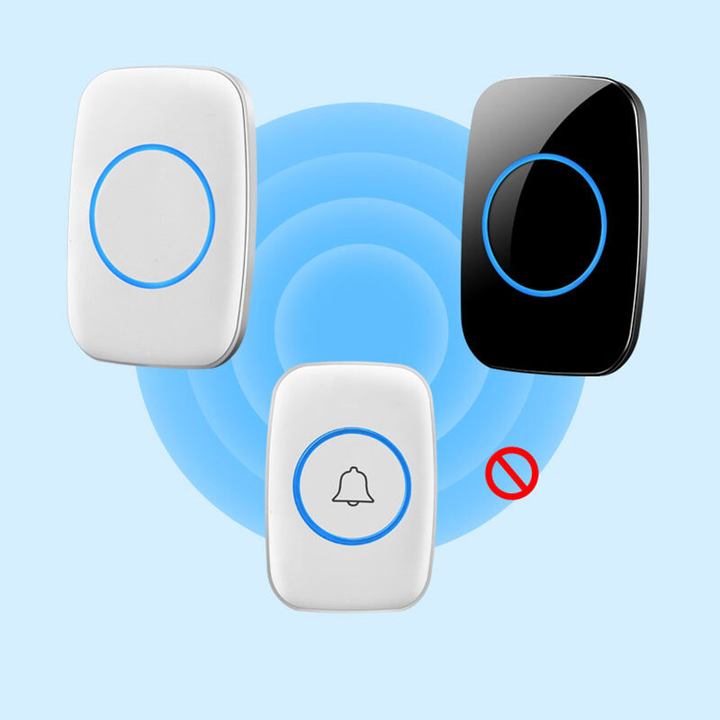 Waterproof Home Wireless Doorbell Smart Calling Bell 300M Remote Multifunctional Doorbell Pager Intelligent Door Bell Chime
