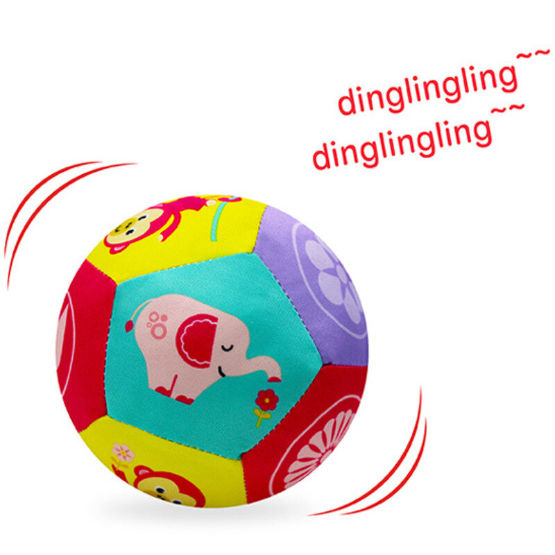 Mainan Pendidikan Bayi Memegang Lonceng Kain Lembut Bola Bayi Lembut Multiwarna Kartun Hewan Bola Pendidikan Perkembangan Mainan Bayi