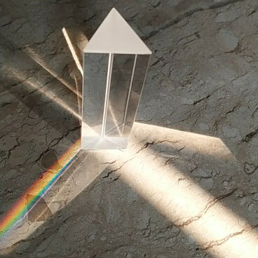 교육용 광학 무지개 유리 직각 반사 삼각형 프리즘, 25x80mm, 빛 스펙트럼 무지개 프리즘, 삼각형 프리즘