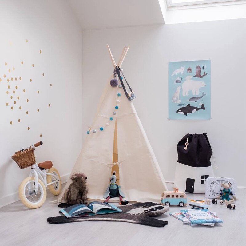 OLOEY-Bolsa de lona de algodón para niños, juguete de gran capacidad para decoración de la habitación, puerto de haz, decoración del hogar, 2021