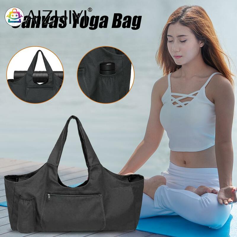 Senhora bolsa de exercício da forma dos homens da aptidão ginásio bolsa de ombro grande capacidade yoga esteira tote sacos com bolsos bolsa de exercício