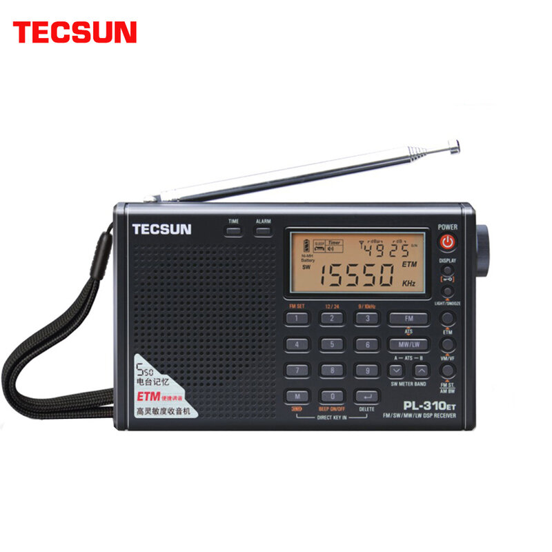 Tecsun-demodulador Digital PL-310ET, Radio Estéreo Portátil FM/AM/SW/LW, para usuario inglés y ruso