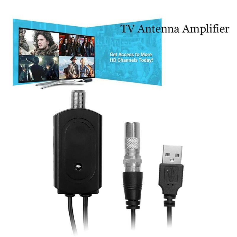 Kebidumei Amplifier Antena Digital 4K 1080P HD Antena TV Booster Antena TV Digital Jangkauan 300 Mil HD Dalam Ruangan HDTV