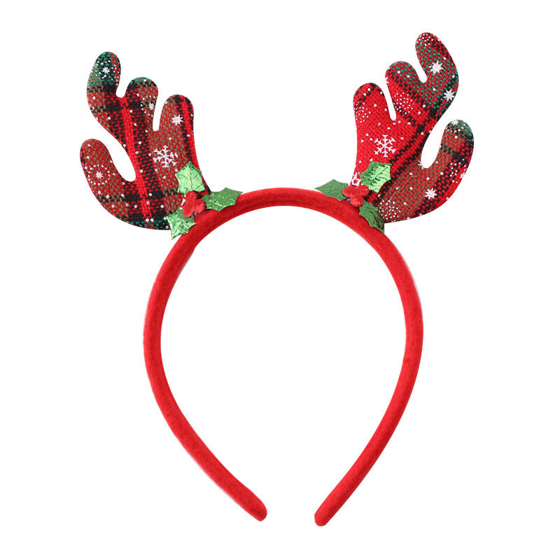 Diadema de Navidad para mujer, accesorios para el cabello de Santa, Aro para el pelo con cornamenta de muñeco de nieve, tocado para fiesta y vacaciones, 2021