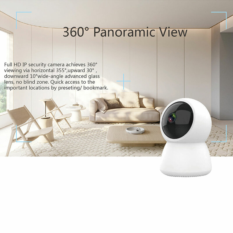 Tugard c24 aijia 1080p sem fio indoor câmera de vigilância segurança em casa inteligente câmera ip wifi visão noturna ptz monitor do bebê