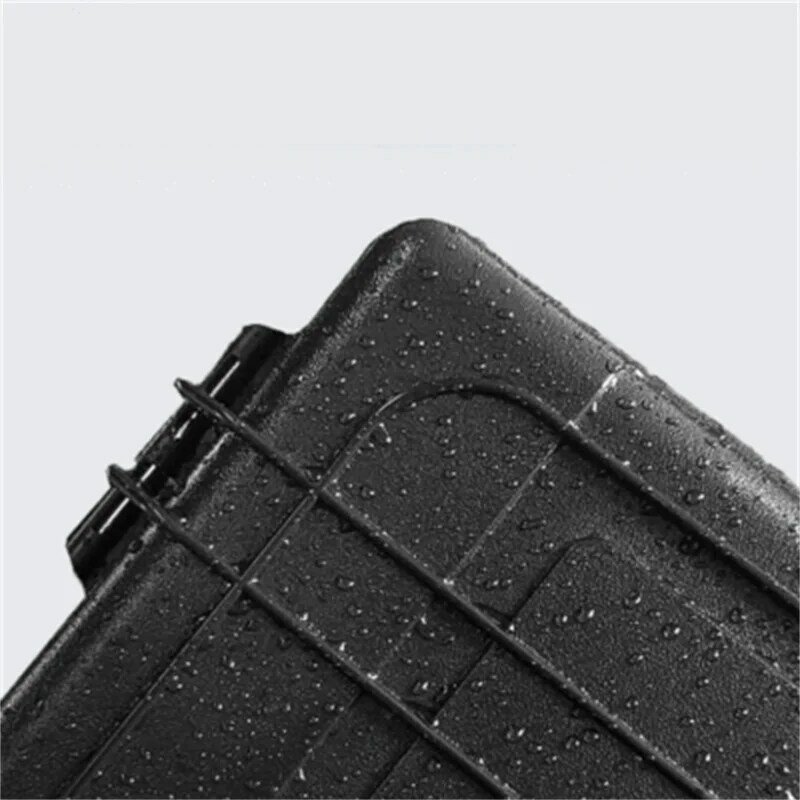 CHKJ Tool Box ABS Plastic Sealed Tool Box Suitcase Impact Resistant Tool Case Shockproof Hardware Tool Box Black Drop Resistance