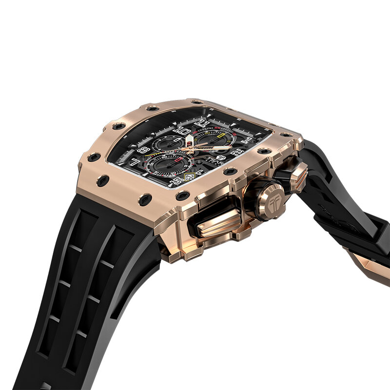 TSAR BOMBA Uhr für Männer Luxus marke Tonneau Uhr Wasserdichte Edelstahl Armbanduhr Sport Chronograph Mode Herrenuhr