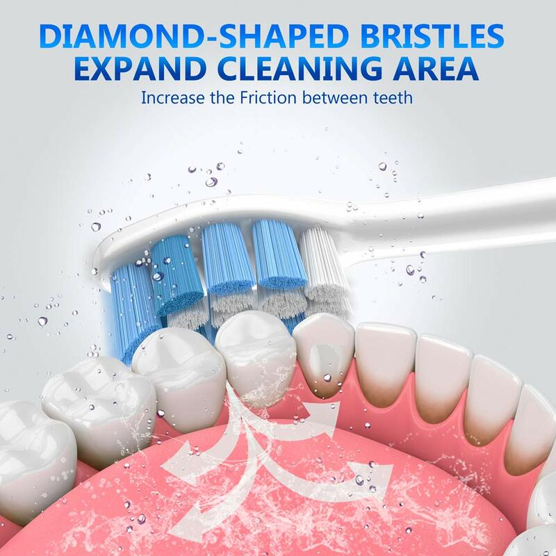 Cabeça de escova de dentes com controle ideal para placa, para philips sonicare hx6930, hx6730, hx6530, hx9342, sonicare rs910, rs930, hx6781