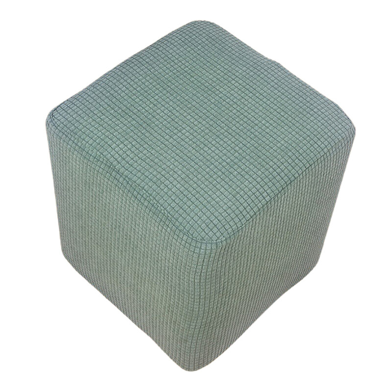Stretch Ottoman Cover Square Footstool Cover Protector Dustproof Solid Color