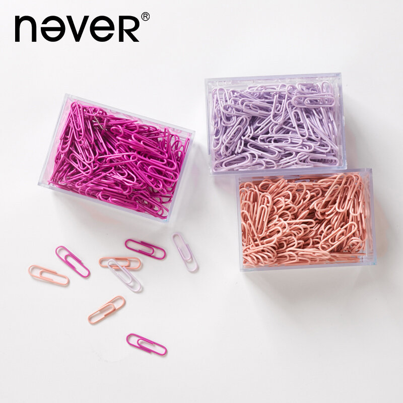 210 PCS Set  Never Paper Clip Color Paper Clip Stationery Office Supplies Binding Office Three Pieces Parcel Post