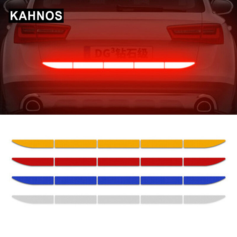 Car Reflective Tape Stickers Exterior Warning Strip Reflect Tape Traceless Protective Car Sticker Trunk Body Auto Accessories