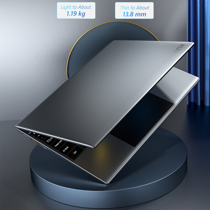 KUU All Metal 13.5 Inch 3K IPS Screen Intel Pentium Quad Core Laptop Fingerprint Lock Backlit  Win10 Student Office Notebook