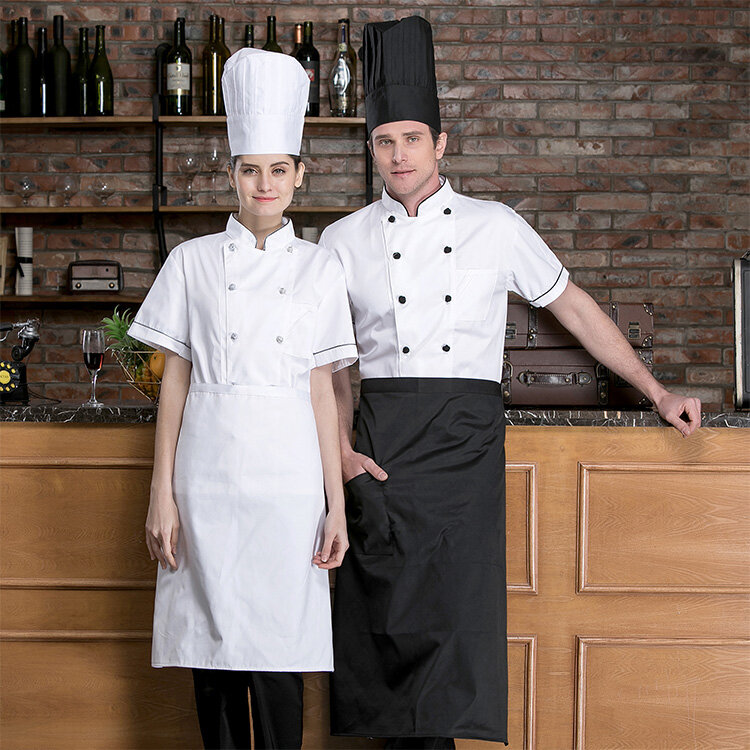 Großhandel Koch Uniform Unisex Restaurant Küche Atmungsaktive Zweireiher Hemd Chef Arbeit Kleidung Hotel Kochen Koch Uniform