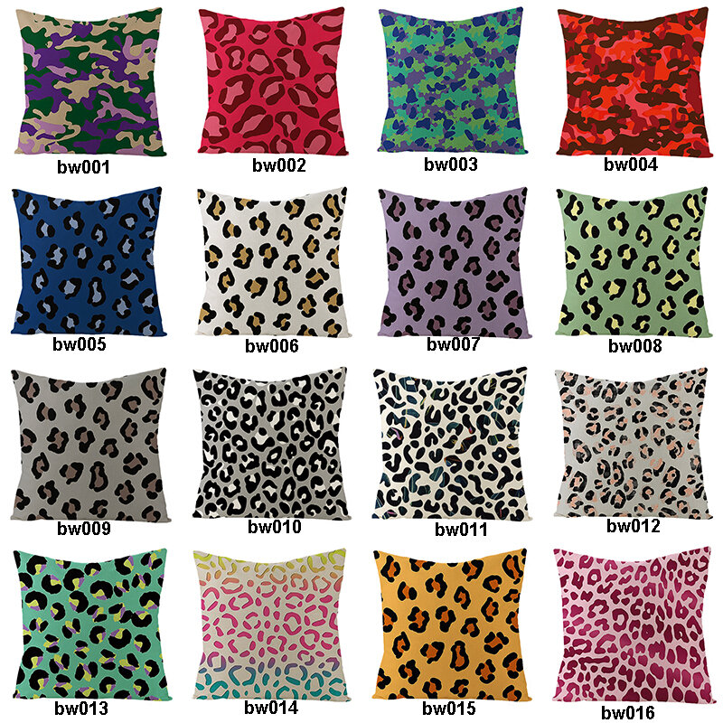 Fodere per cuscini fodere per cuscini decorativi per la casa a grana di leopardo fodere per cuscini geometriche in lino fodere per cuscini 45x45cm