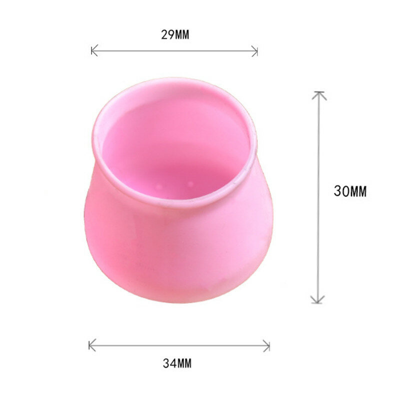 Cubierta protectora de silicona para patas de mesa, alfombrilla antideslizante para muebles, color blanco, rosa y gris, 16 unidades
