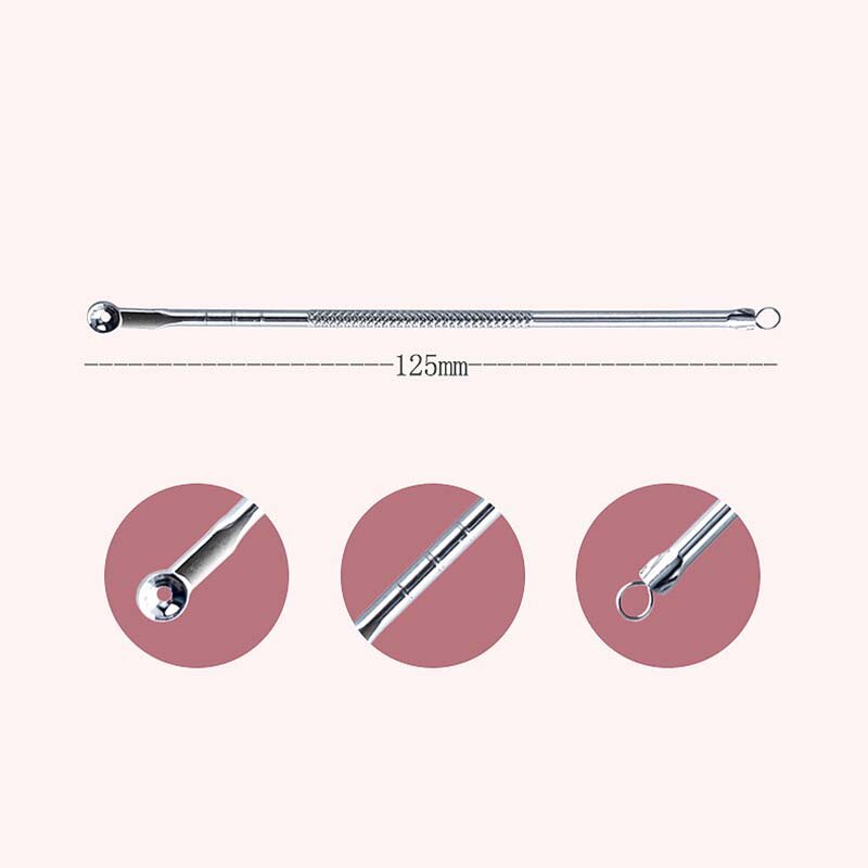 4pcs/Box Stainless Steel Acne Removal Needle Set Blackhead Remover Tools Needles Facial Pore Cleaner Skin Care Tool