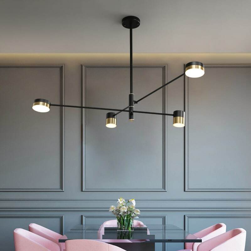 Sala de jantar led lustre luz luxo moderno e minimalista sala de jantar lustre