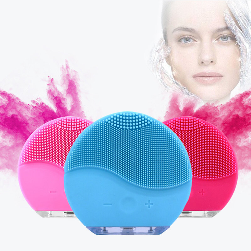 USB Ladegerät Gesicht Reinigung Pad Mini Elektrische Massage Pinsel Silikon Gesicht Reiniger Deep Pore Reinigung Wasserdichte Haut Pflege Werkzeug