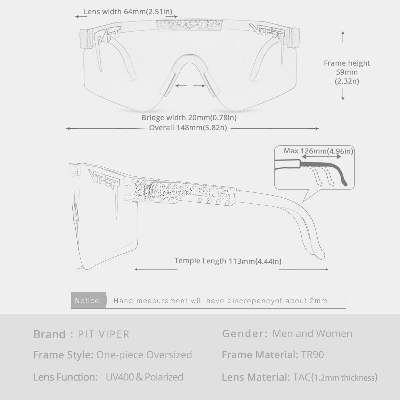 Gafas de sol polarizadas para hombre y mujer, lentes de sol polarizadas con espejo rojo, Marco Tr90, protección Uv400, deportivas, Viper