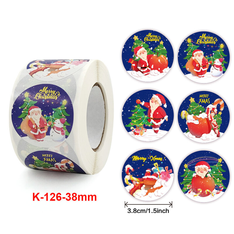 50Pcsnew Groothandel Rolls Van Kerst Stickers Kerstman Vakantie Decoratie Stickers Stickers Stickers