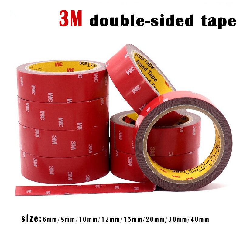 3 M 3 Meter 3 M Vhb 0.8Mm Heavy Duty Montage Dubbelzijdig Adhesive Acryl Foam Tape 6Mm 8Mm 10Mm 12Mm 15Mm 20Mm 30Mm 40Mm 50Mm