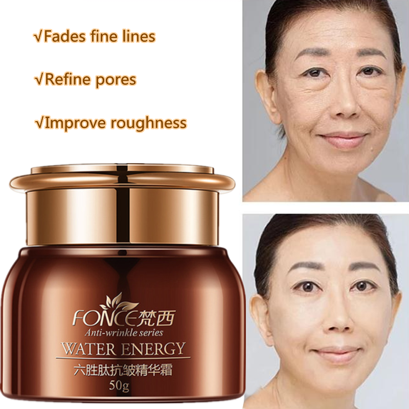 Fonce เกาหลี Anti Aging Wrinkle Remover ครีมผิวแห้ง Hydrating Facial Lifting Firming Day Night ครีม Peptide Serum 50G