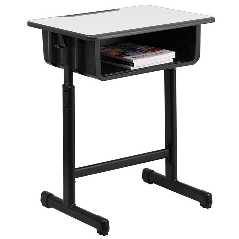 Sedia da scrivania per studenti nera studio per bambini compiti per bambini studente ergonomico scrivania multifunzionale e sedia combinazione Desktop # GT4W