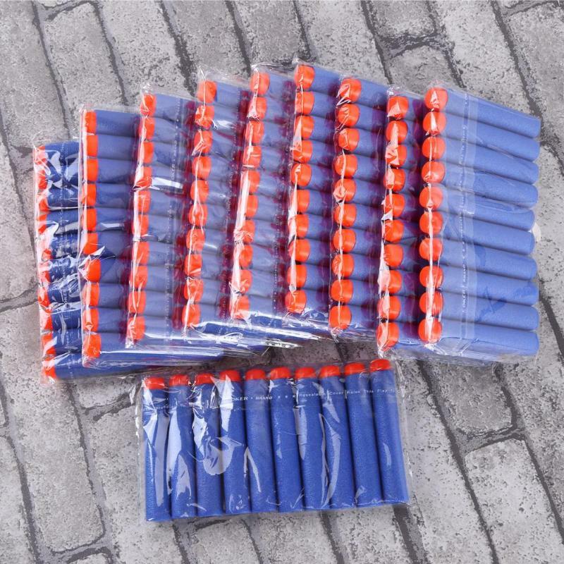 100pcs Foam For Nerf Bullets EVA Soft Hollow Hole Head 7.2cm Refill Bullet Darts for Nerf Toy Gun Accessories for Nerf Blasters