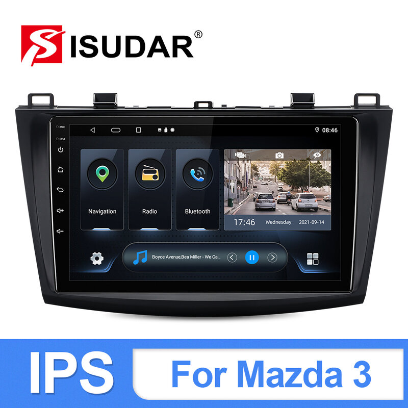 Isudar t54 android 10 rádio do carro para mazda 3 2010 2011 2012 2013 gps reprodutor multimídia carro ips tela 4 núcleo rom 32gb fm nenhum 2din