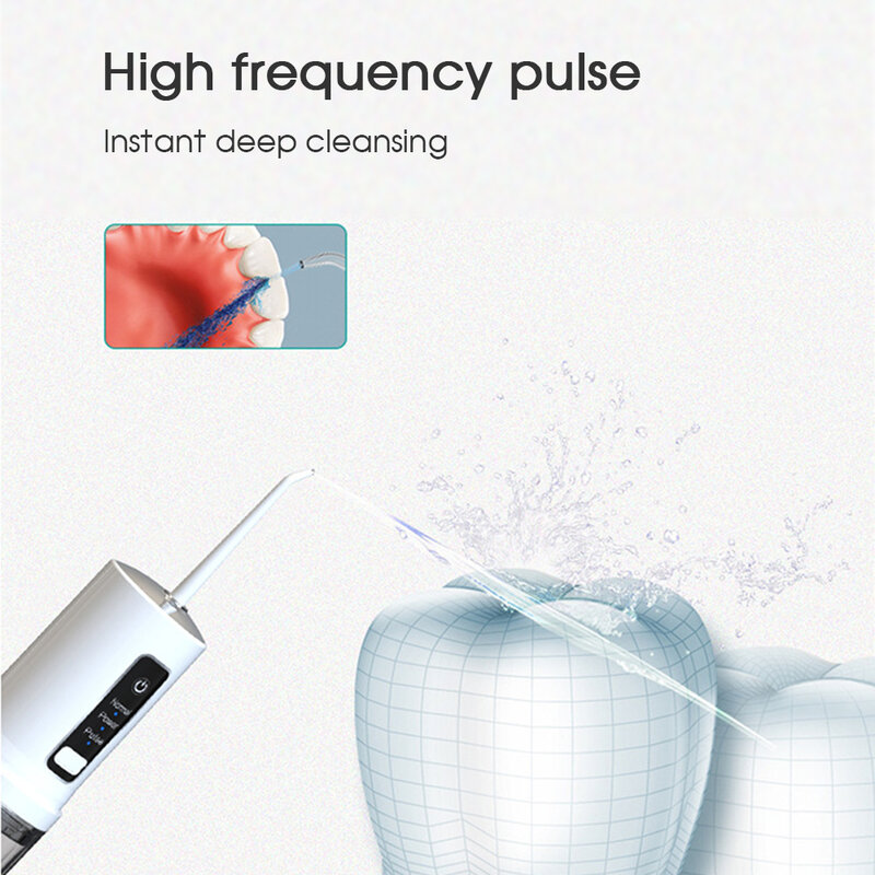 [Boi] stoccaggio ugelli irrigatore orale Wireless portatile serbatoio di acqua rimovibile dispositivi di pulizia dei denti Flosser dentale lavabile