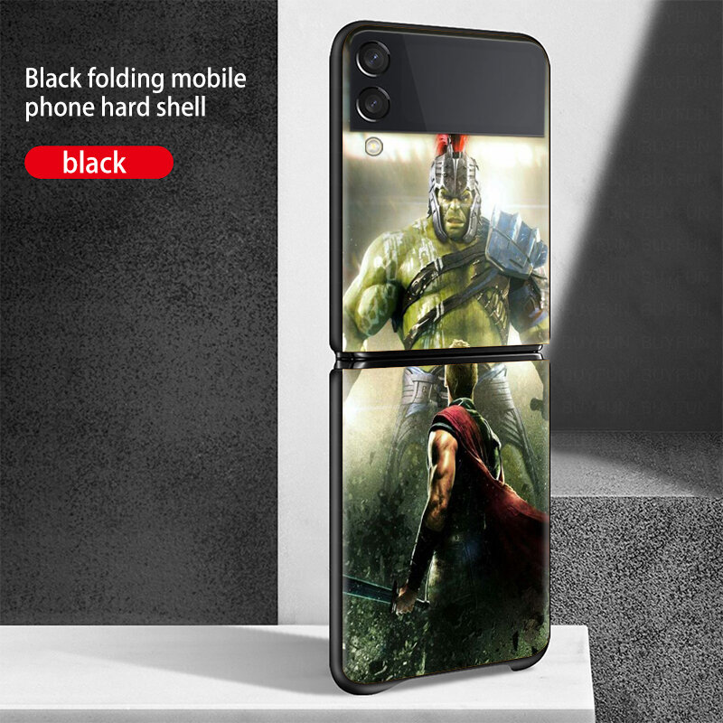 Coque rigide antichoc Marvel Hulk pour Samsung Galaxy Z, étui de téléphone, Flip 3 5G, noir, nouvelle collection